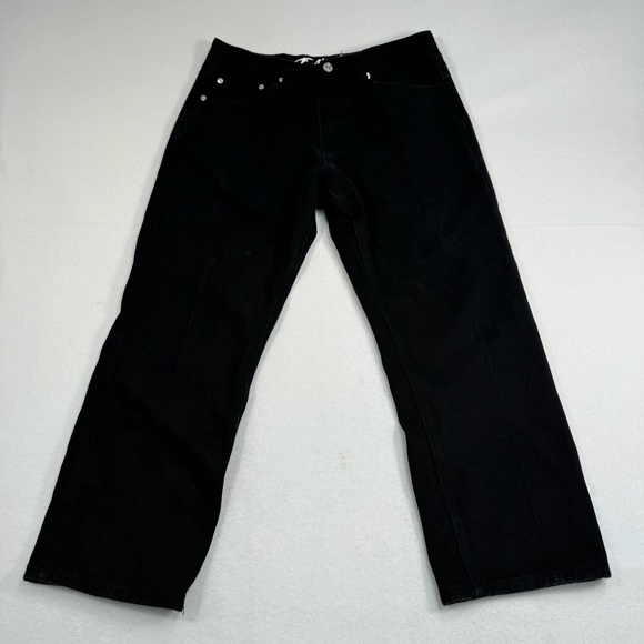 Trust Jeans Straight Leg Mens Size 36/30 Black Wash - Picture 2 of 11